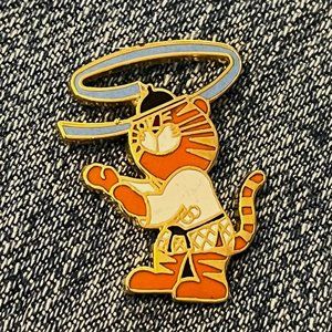 Judo Olympic Pin ~ 1988 Seoul ~ Mascot ~ Hodori the Tiger ~ by HoHo NYC